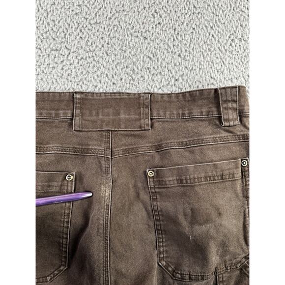 Duluth Trading‎ Carpenter Pants Men 32 Brown Work Wear Grunge Paint - Picture 10 of 12